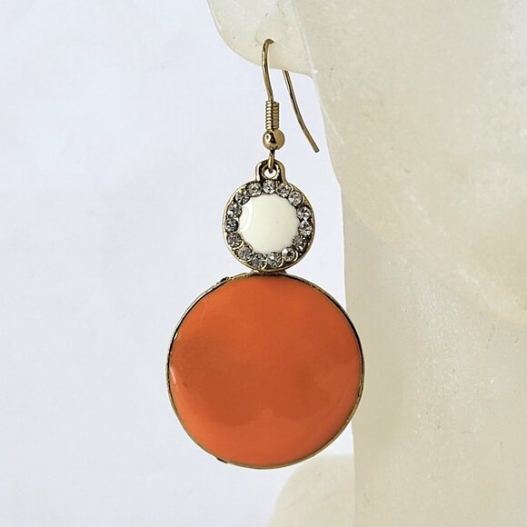 Orange Light Drop Earrings - Picture 2 of 9